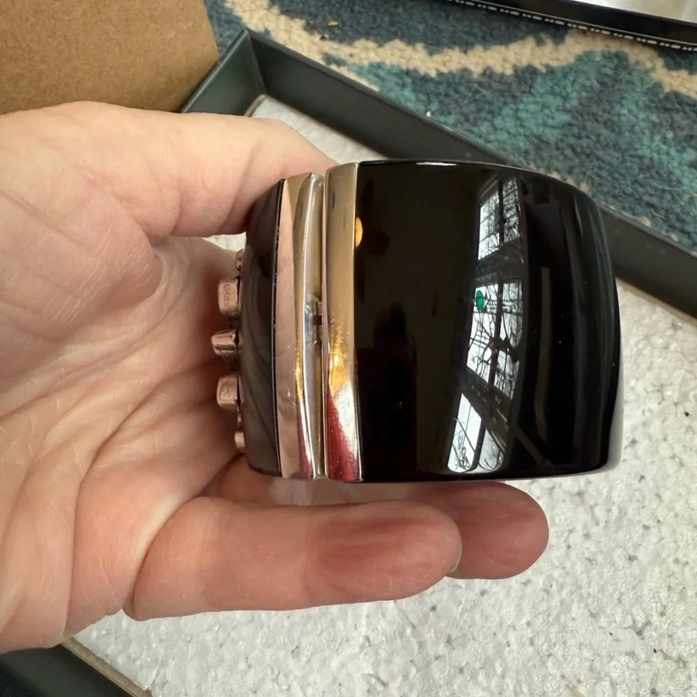 Brighton Black and Silver Bracelet with Swarovski crystals & Gold Accents - Picture 8 of 12